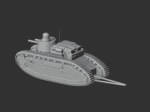 Char 2C French tank 3D Model