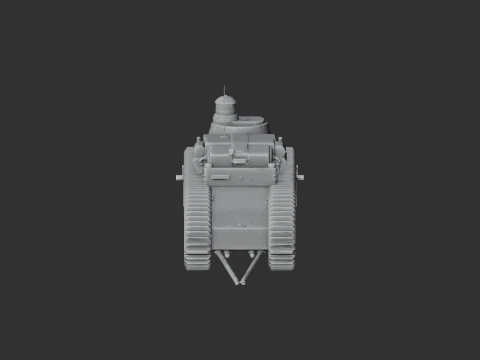 Char 2C French tank 3D Model