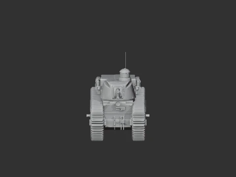Char 2C French tank 3D Model