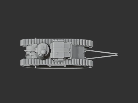Char 2C French tank 3D Model