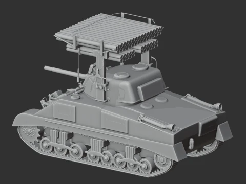 Calliope Sherman tank 3D Model