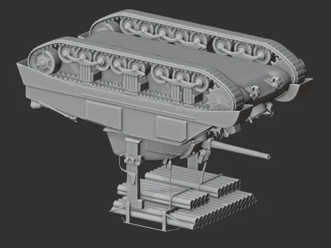 Calliope Sherman tank 3D Model