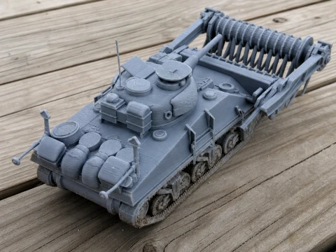 Crab Sherman tank 3D Model