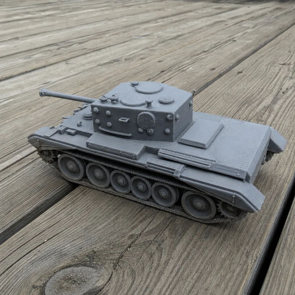 Cromwell IV tank 3D Model .c4d .max .obj .3ds .fbx .stl .blend 