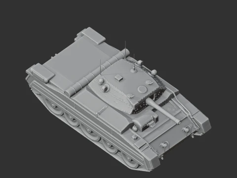 Crusader tank 3D Model