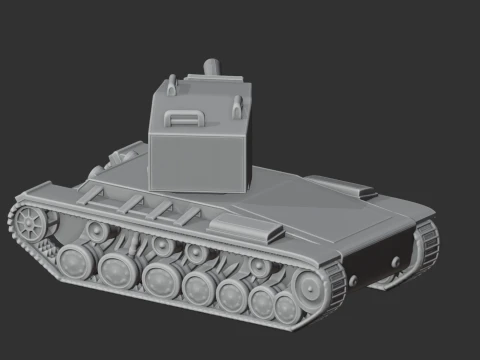 KV-2 tank 3D Model