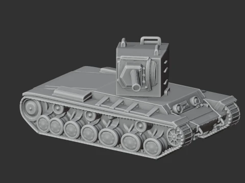 KV-2 tank 3D Model