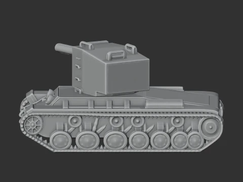 KV-2 tank 3D Model