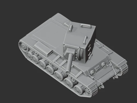 KV-2 tank 3D Model