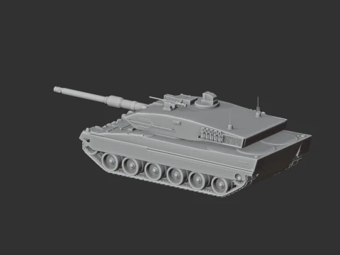 Leopard 2A5 tank 3D Model