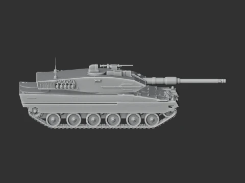 Leopard 2A5 tank 3D Model