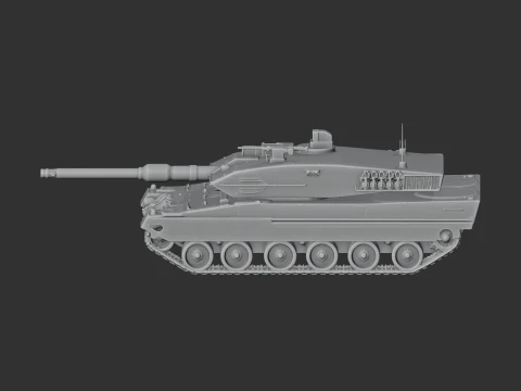 Leopard 2A5 tank 3D Model