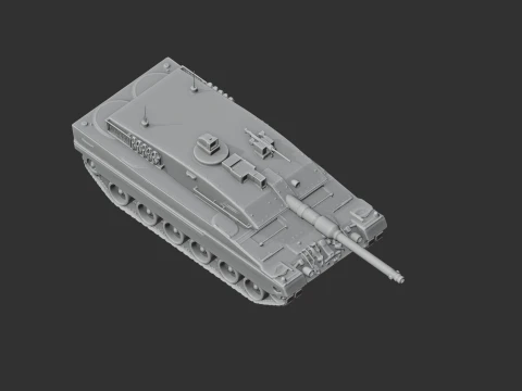 Leopard 2A5 tank 3D Model