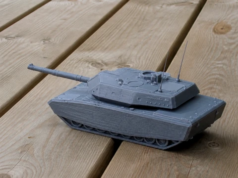 Leopard 2AX concept tank 3D Model