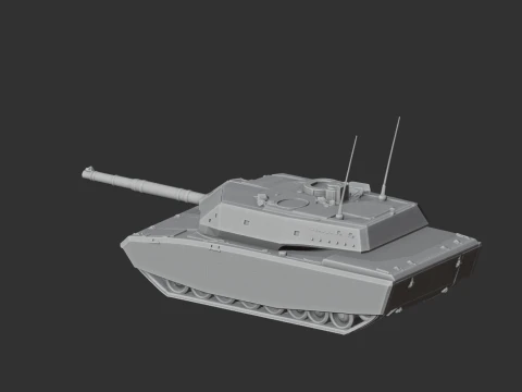 Leopard 2AX concept tank 3D Model