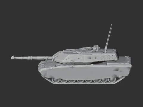 Leopard 2AX concept tank 3D Model