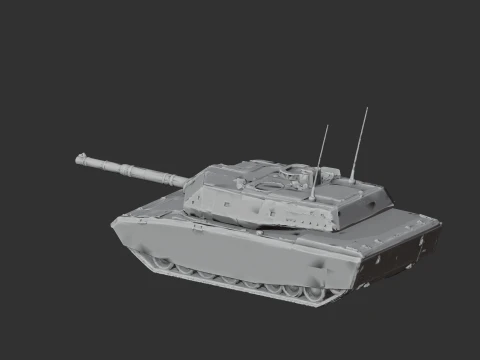 Leopard 2AX concept tank 3D Model