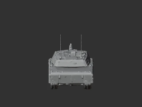 Leopard 2AX concept tank 3D Model