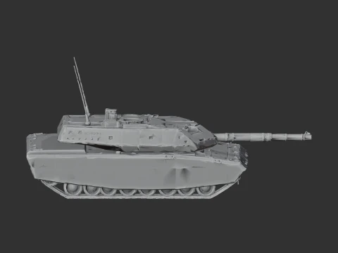 Leopard 2AX concept tank 3D Model