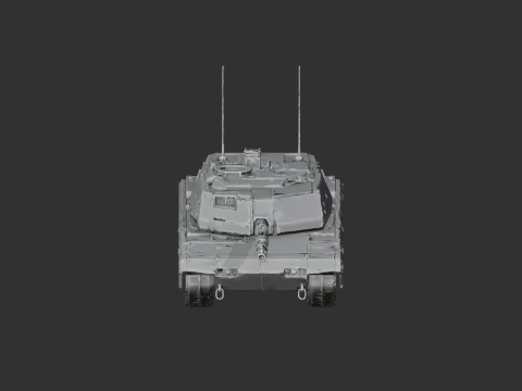 Leopard 2AX concept tank 3D Model