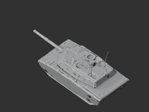 Leopard 2AX concept tank 3D Model