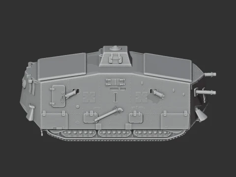 A7V WWI tank 3D Model