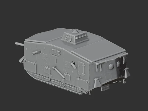 A7V WWI tank 3D Model