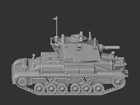 A10 Cruiser tank 3D Model