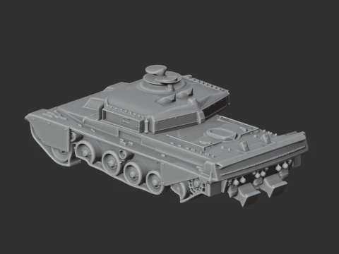 Challenger 1 tank 3D Model