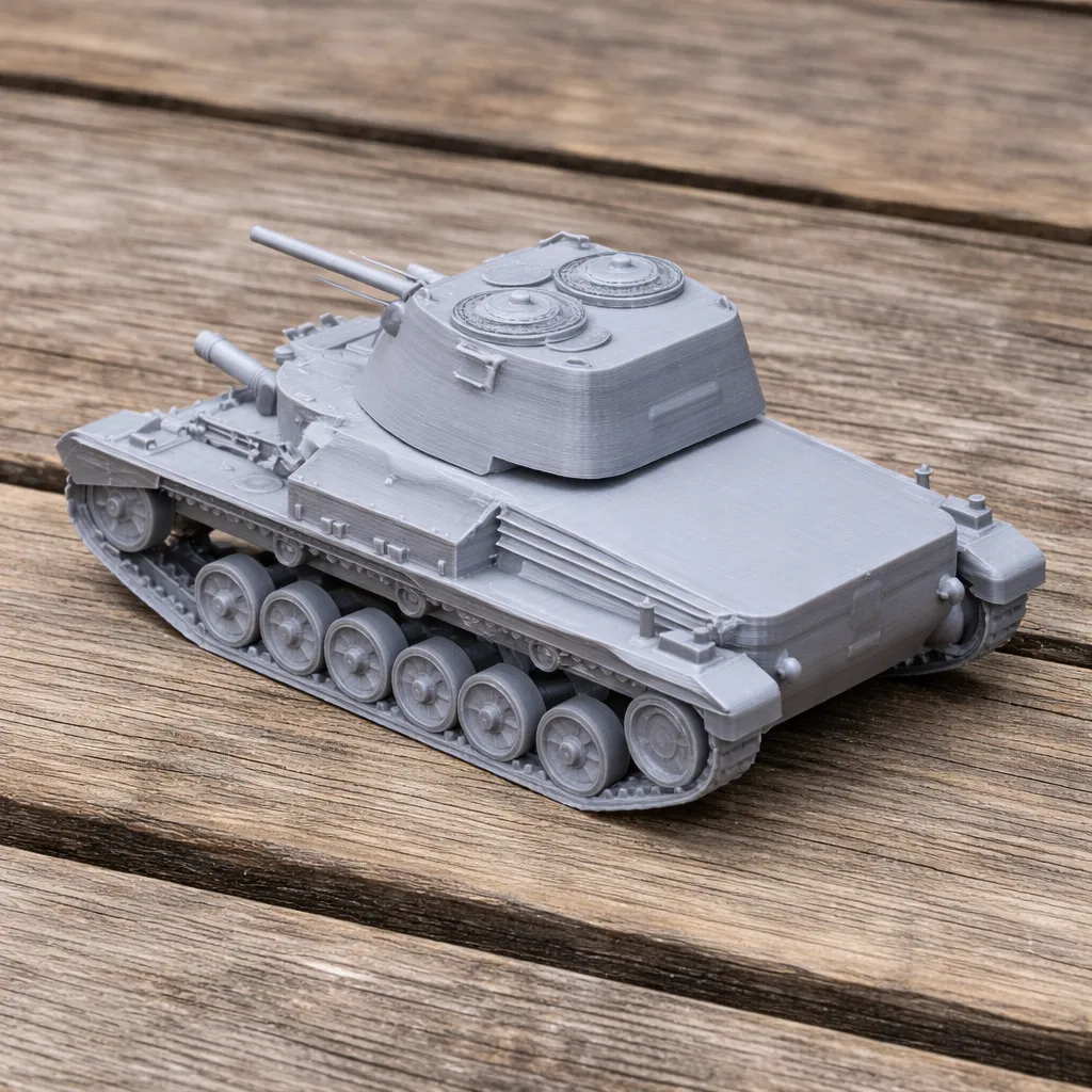 Cruiser Mk I tank 3D Model .c4d .max .obj .3ds .fbx .stl .blend