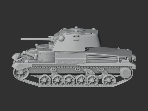 Cruiser Mk I tank 3D Model