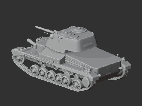 Cruiser Mk I tank 3D Model