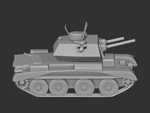 Cruiser Mk IV A13 tank 3D Model