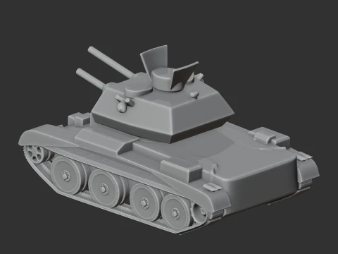 Cruiser Mk IV A13 tank 3D Model