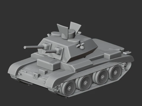 Cruiser Mk IV A13 tank 3D Model