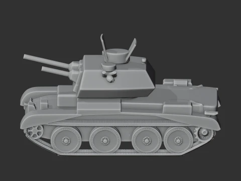 Cruiser Mk IV A13 tank 3D Model