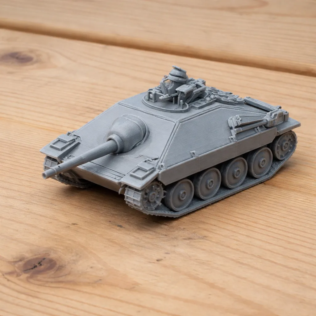 Hetzer tank 3D Model .c4d .max .obj .3ds .fbx .stl .blend
