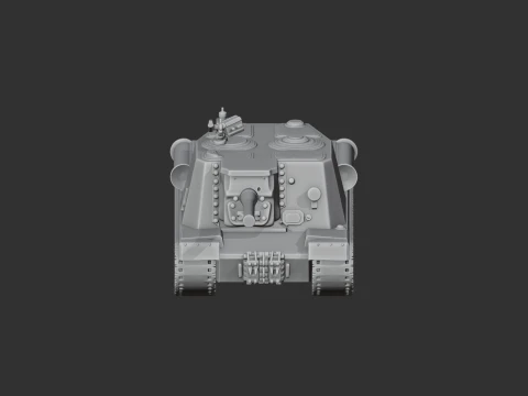ISU-122 tank 3D Model