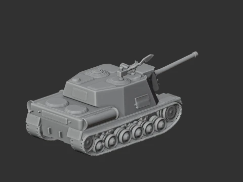 ISU-122 tank 3D Model