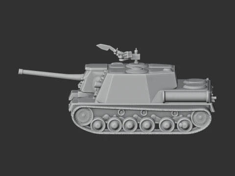 ISU-122 tank 3D Model