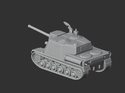 ISU-122 tank 3D Model