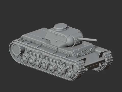 KV-1S tank 3D Model