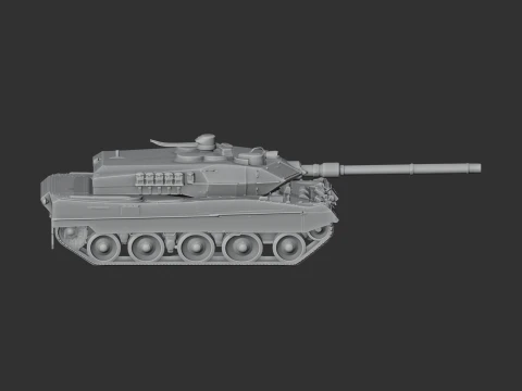 Leopard 2A6 tank 3D Model