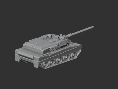 Leopard 2A6 tank 3D Model