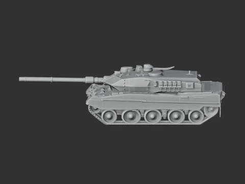 Leopard 2A6 tank 3D Model