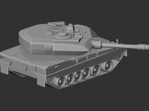Leopard 2A7 tank 3D Model