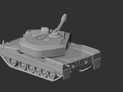 Leopard 2A7 tank 3D Model