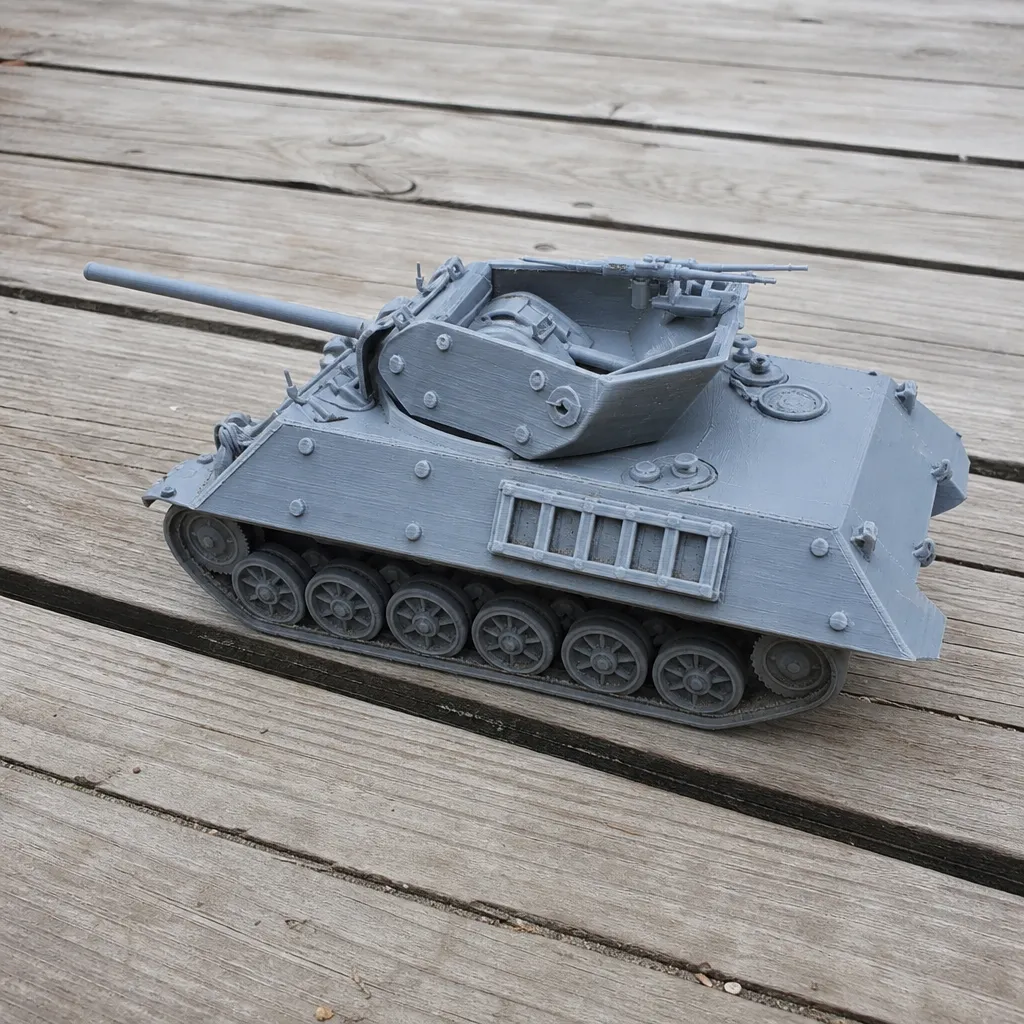 M10 Wolverine tank 3D Model .c4d .max .obj .3ds .fbx .stl .blend