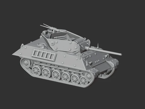 M10 Wolverine tank 3D Model
