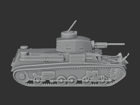 M2 Light Tank tank 3D Model